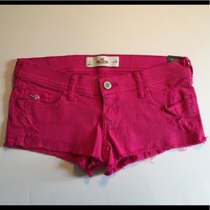 Hollister Pink Cotton Jean Shorts